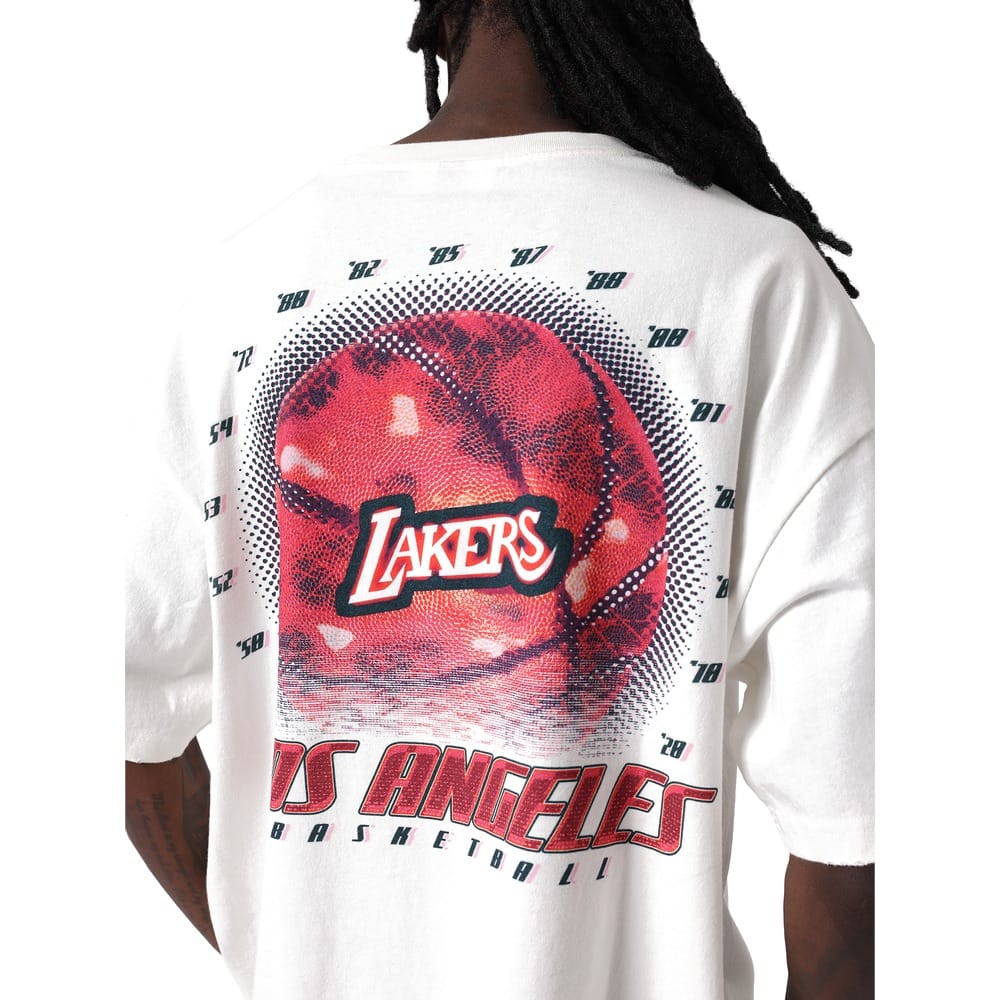 Mitchell & Ness Dotwork Tee Los Angeles Lakers - Vintage White