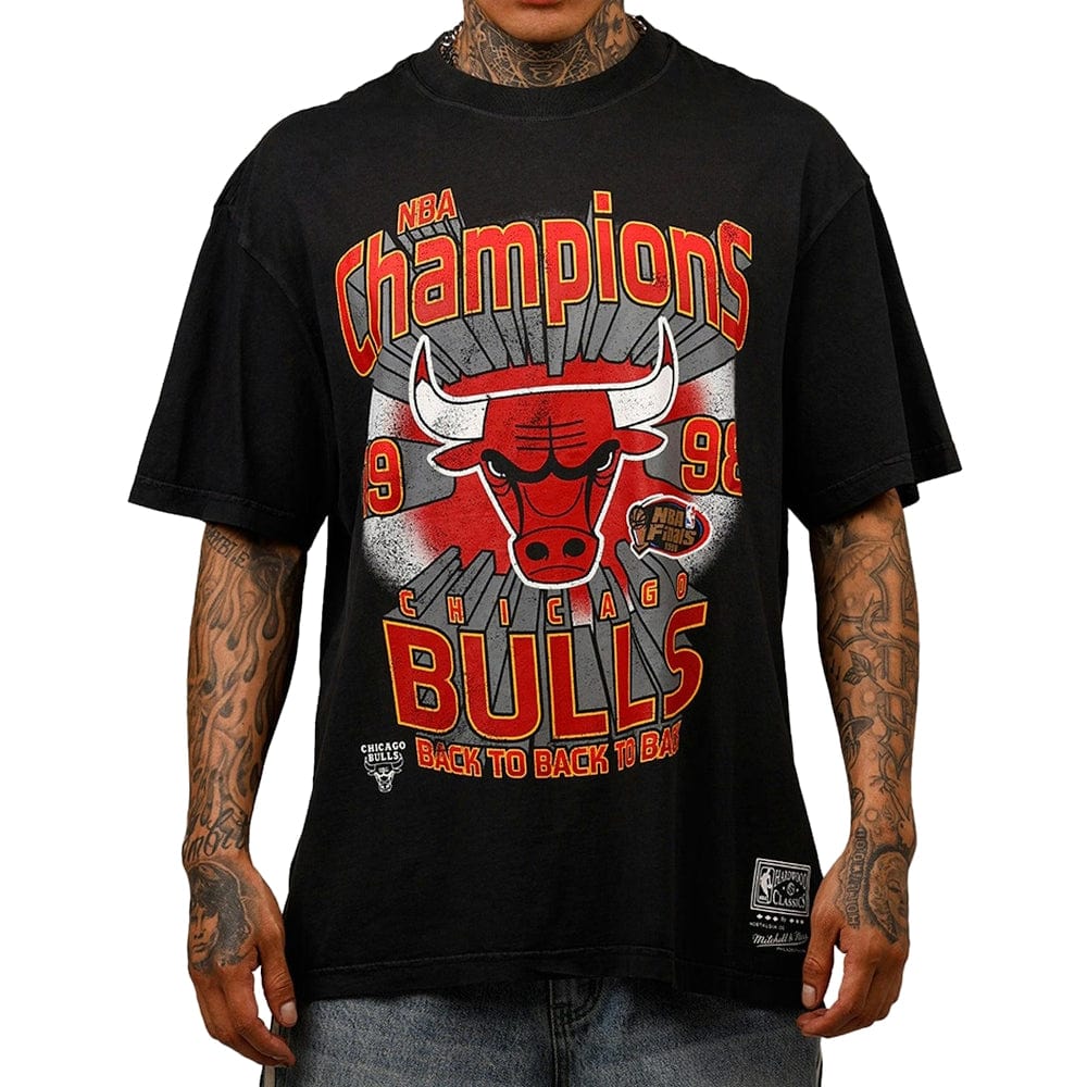 Mitchell & Ness Explode Champions Tee Chicago Bulls - Overdyed Black