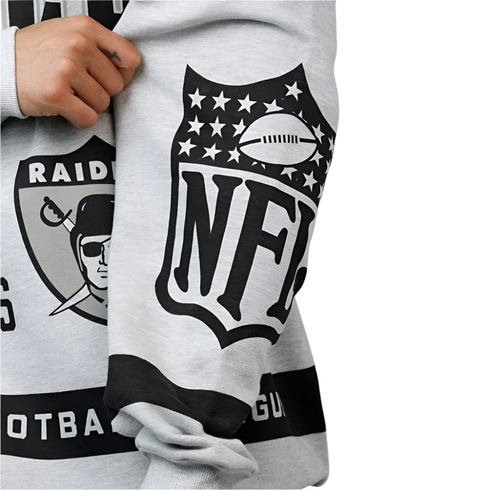 Mitchell & Ness Las Vegas Raiders Letterform Crew - Grey Marle