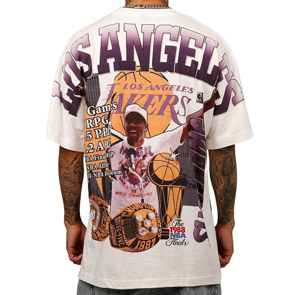 Mitchell & Ness Los Angeles Lakers Magic Johnson Rings Tee - Vintage White
