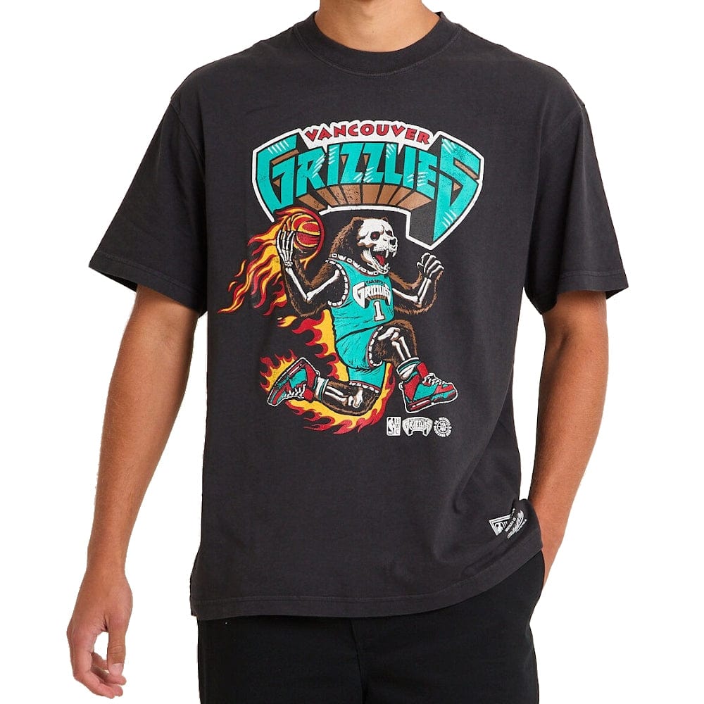 Mitchell & Ness On Fire Tee Vancouver Grizzlies - Overdyed Black