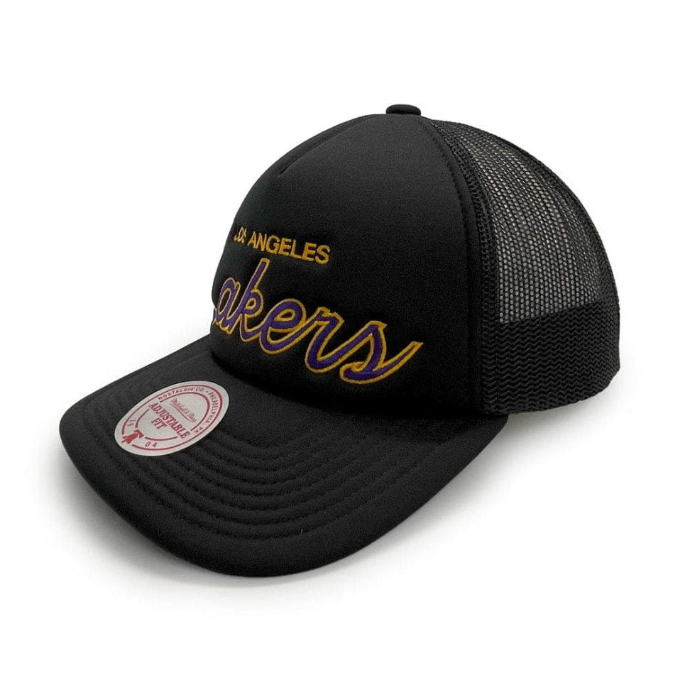 Mitchell & Ness Classic Script Trucker Snapback Los Angeles Lakers - Black