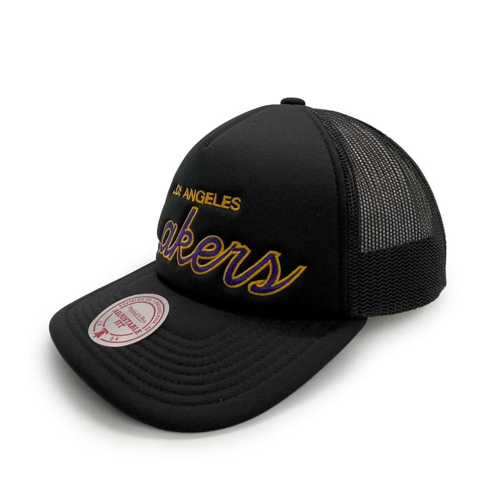 Mitchell & Ness Classic Script Trucker Snapback Los Angeles Lakers - Black
