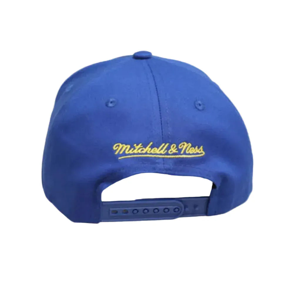 Mitchell & Ness Upside Down Logo Pro Pinch Snapback Golden State Warriors - Royal Blue