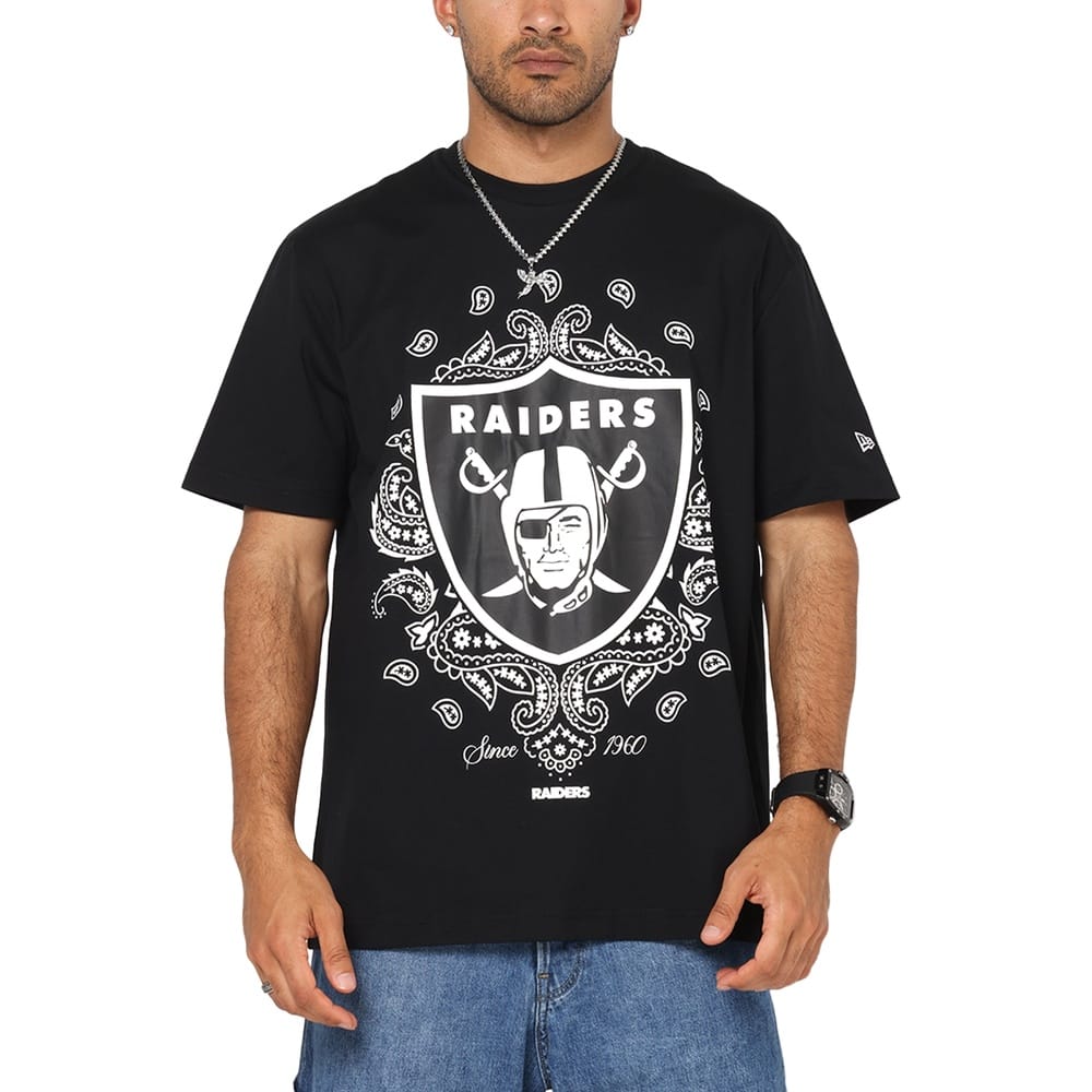 New Era Las Vegas Raiders Oversized Fence Tee - Black