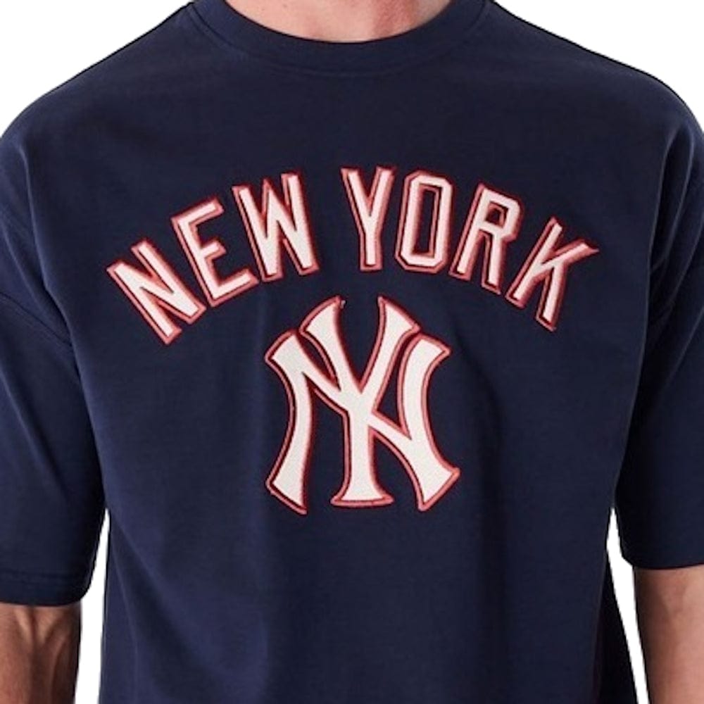 New Era Rib Infill Oversized Tee New York Yankees - Navy