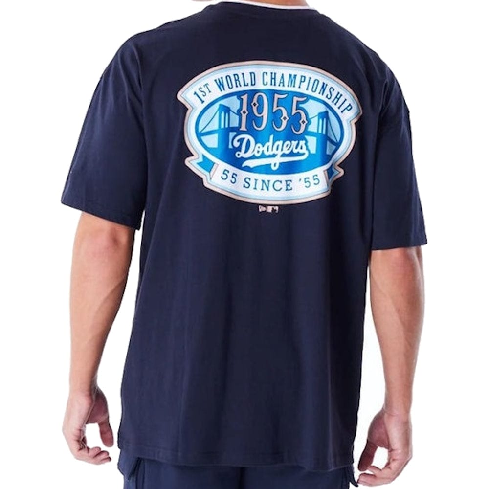 New Era World Series Drop Shoulder Tee Los Angeles Dodgers - Navy