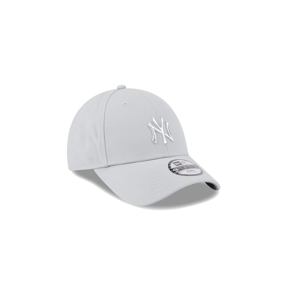 New Era Youth 9FORTY Metallic Strapback New York Yankees - Grey