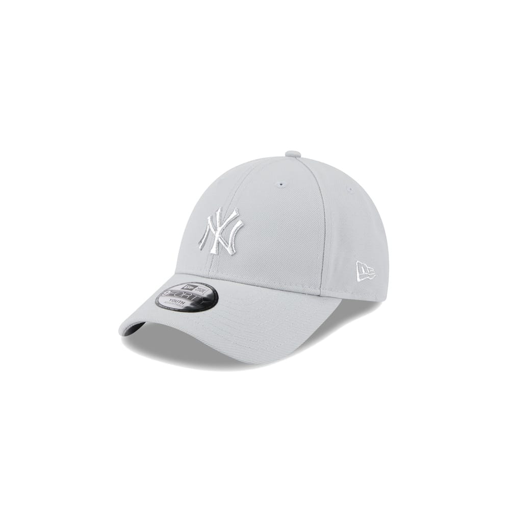 New Era Youth 9FORTY Metallic Strapback New York Yankees - Grey