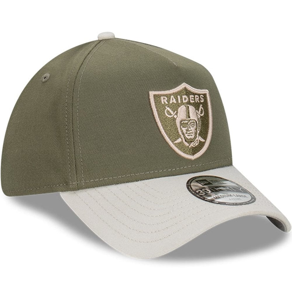 New Era 39THIRTY A-Frame Stretch Fit Cap Las Vegas Raiders - New Olive / Vintage Stone