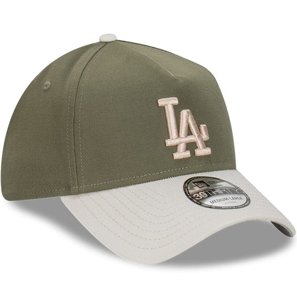 New Era 39THIRTY A-Frame Stretch Fit Cap Los Angeles Dodgers - New Olive / Vintage Stone