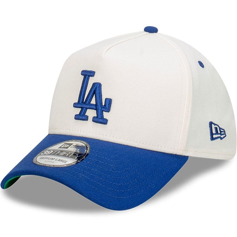 New Era 39THIRTY Cut N Paste A-Frame Stretch Fit Cap Los Angeles Dodgers - Chrome White / Royal