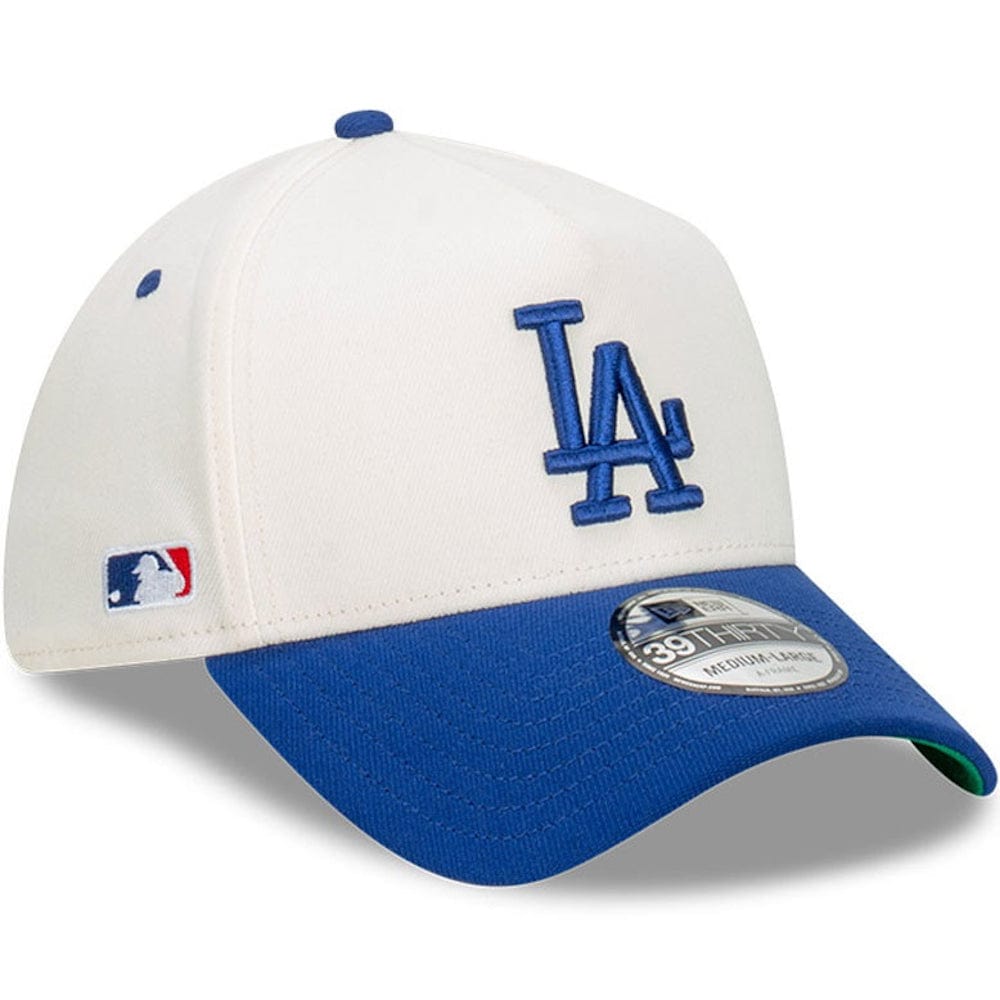 New Era 39THIRTY Cut N Paste A-Frame Stretch Fit Cap Los Angeles Dodgers - Chrome White / Royal