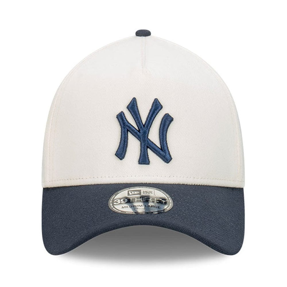 New Era 39THIRTY Cut N Paste A-Frame Stretch Fit Cap New York Yankees - Chrome White / Royal