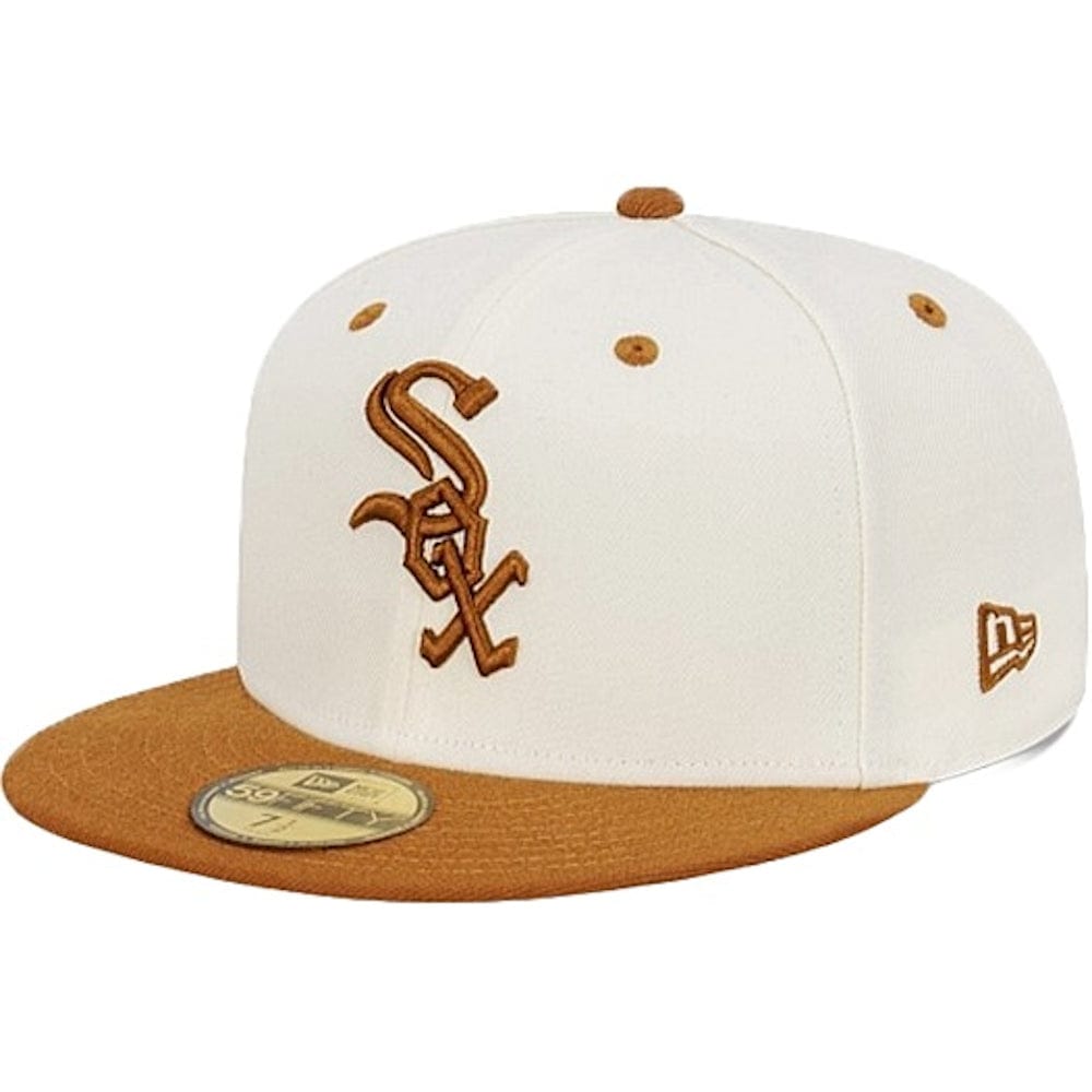 New Era 59FIFTY Peanut Butter Toast Fitted Cap Chicago White Sox - Chrome White / Toasted Peanut