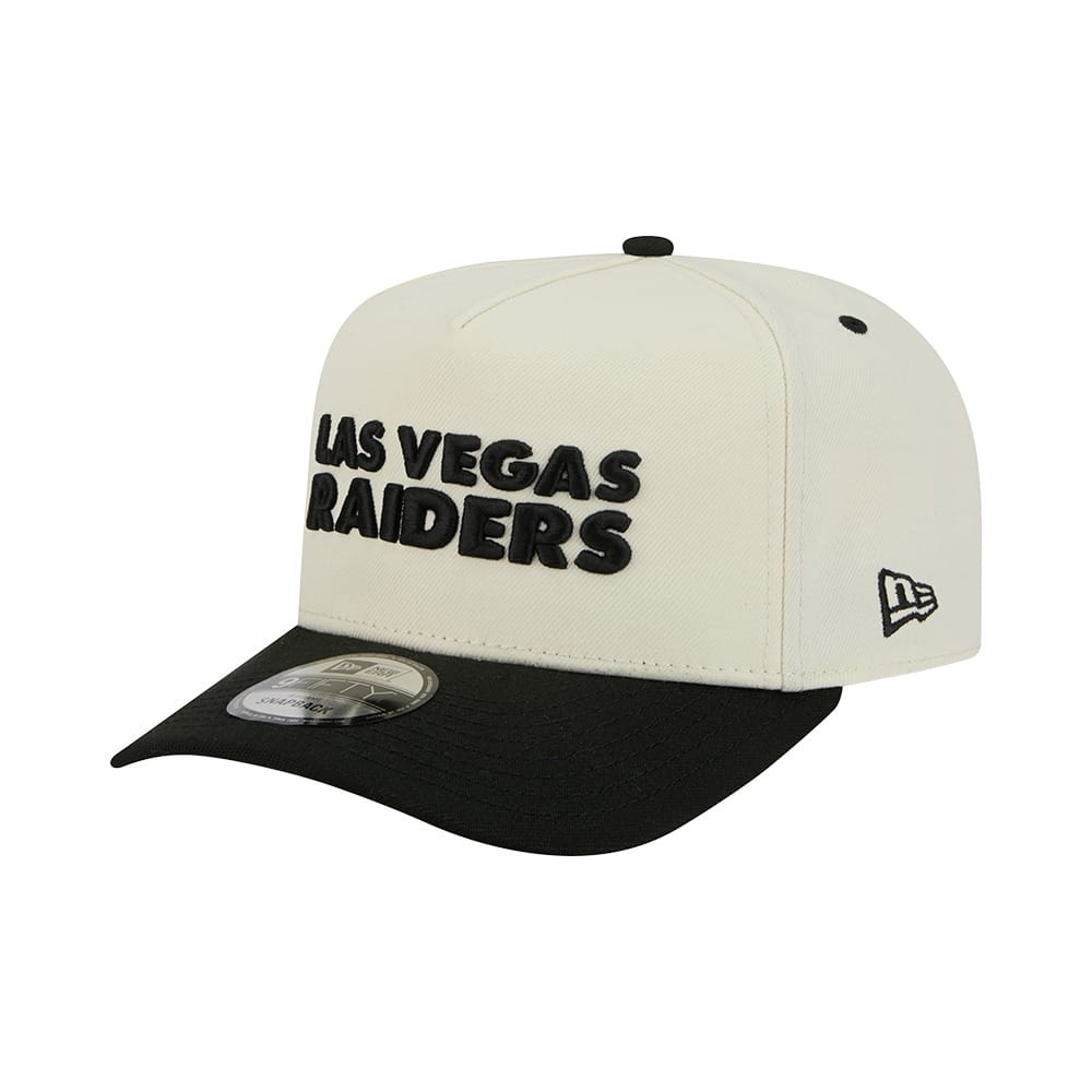New Era 9FIFTY A-Frame 2 Tone Team Script Las Vegas Raiders - Cream / Black