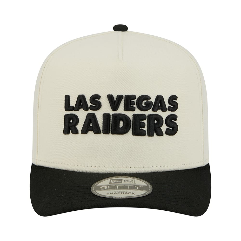 New Era 9FIFTY A-Frame 2 Tone Team Script Las Vegas Raiders - Cream / Black