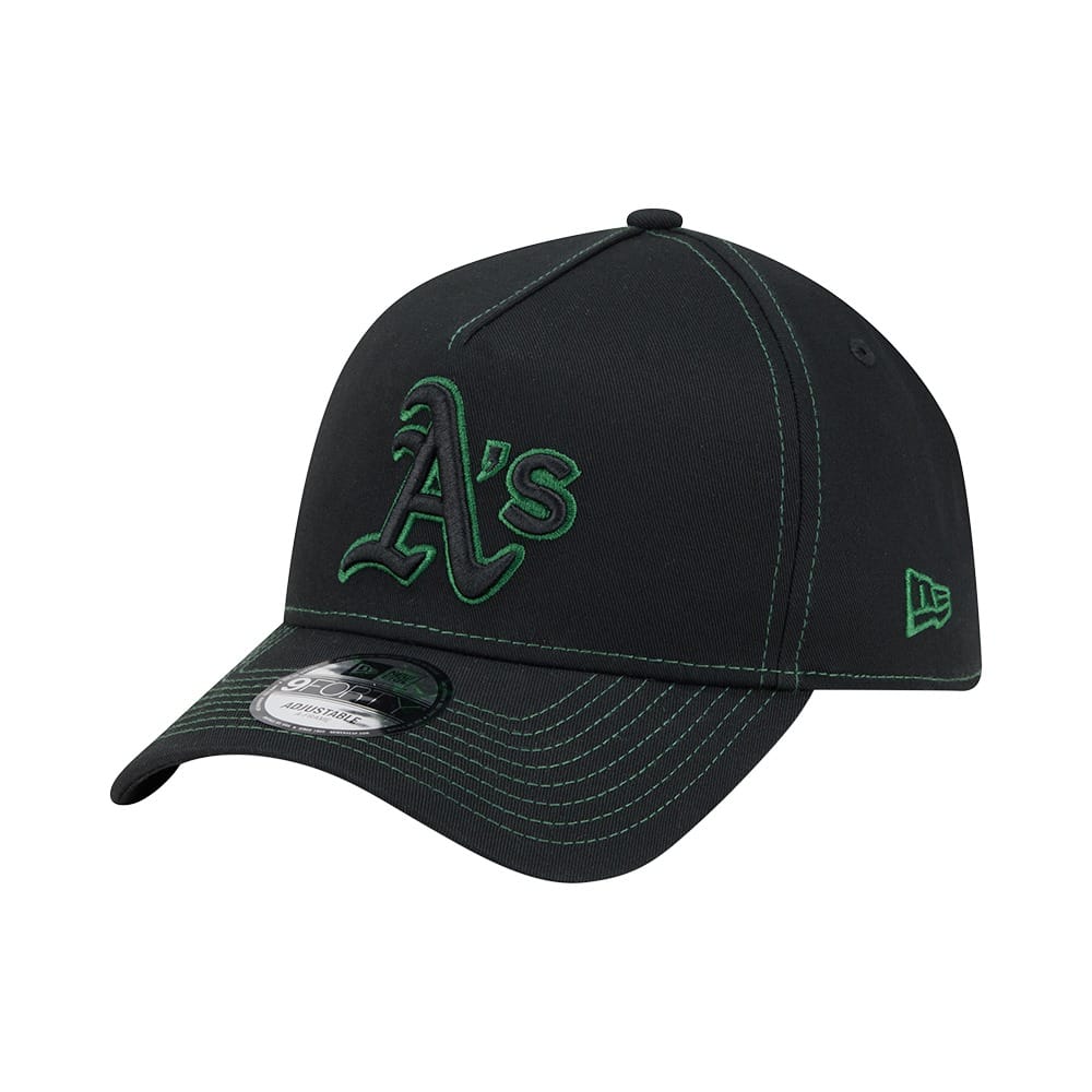 New Era 9FORTY A-Frame Contrast Stitch Oakland Athletics - Black / Green