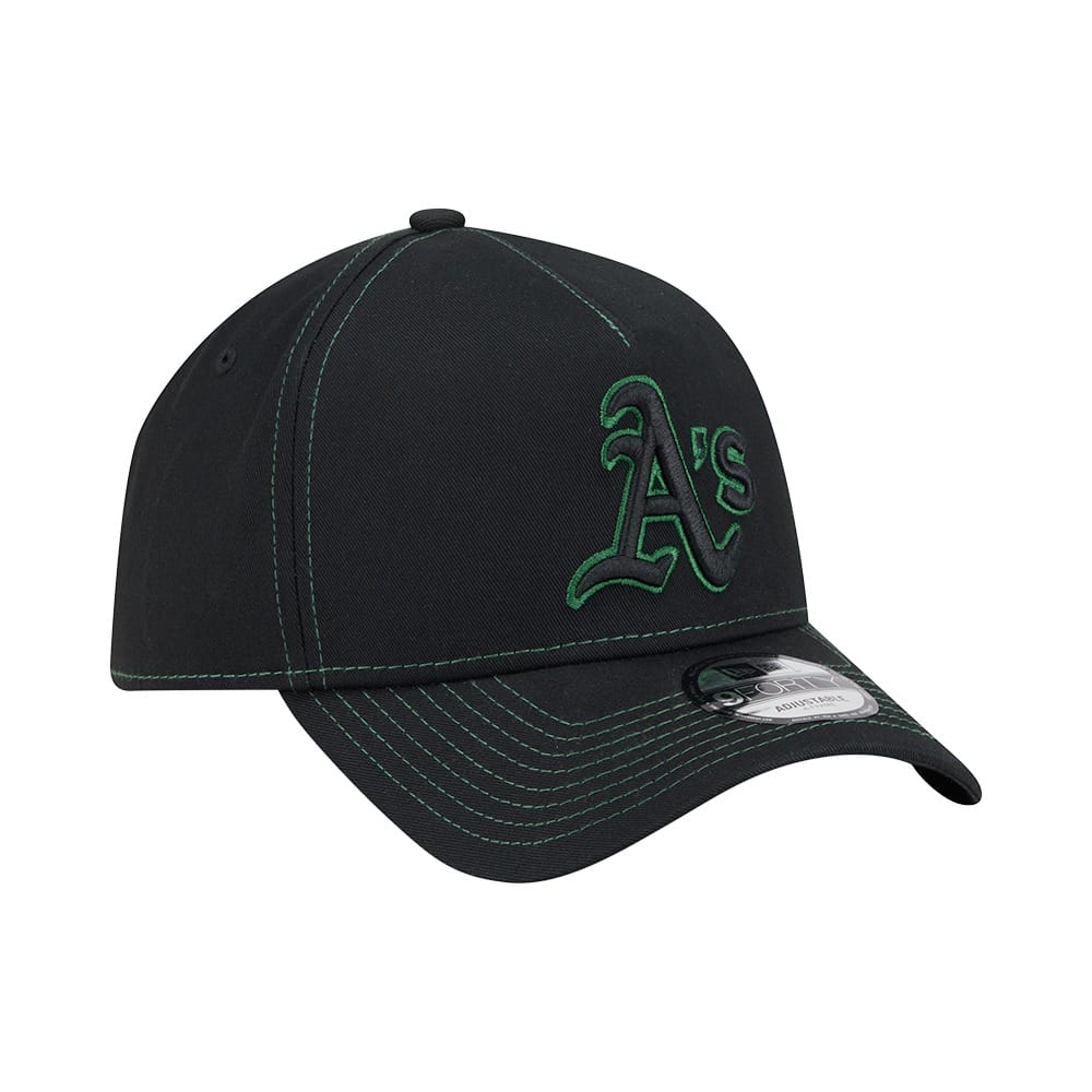 New Era 9FORTY A-Frame Contrast Stitch Oakland Athletics - Black / Green