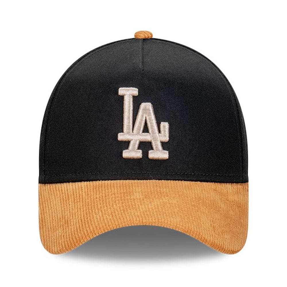 New Era 9FORTY Premium Cord Visor A-Frame Snapback Los Angeles Dodgers - Black / Wheat