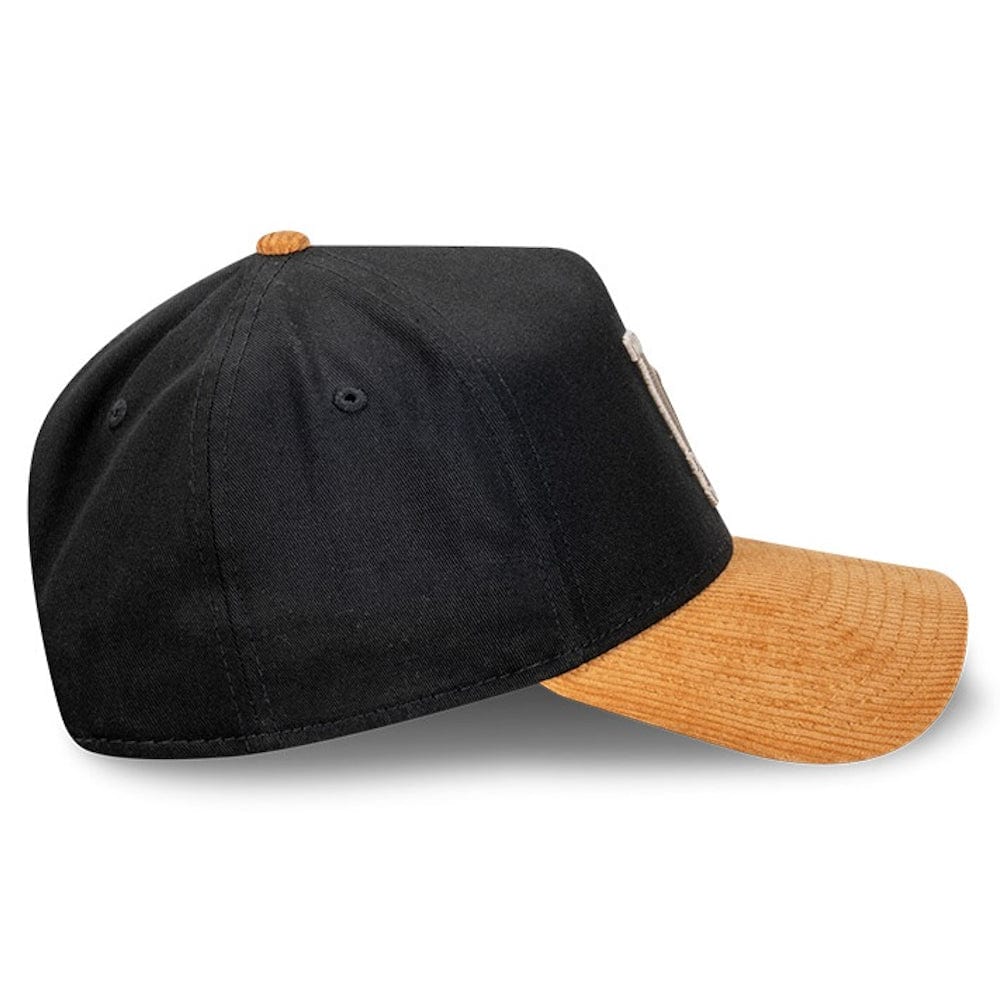 New Era 9FORTY Premium Cord Visor A-Frame Snapback Los Angeles Dodgers - Black / Wheat