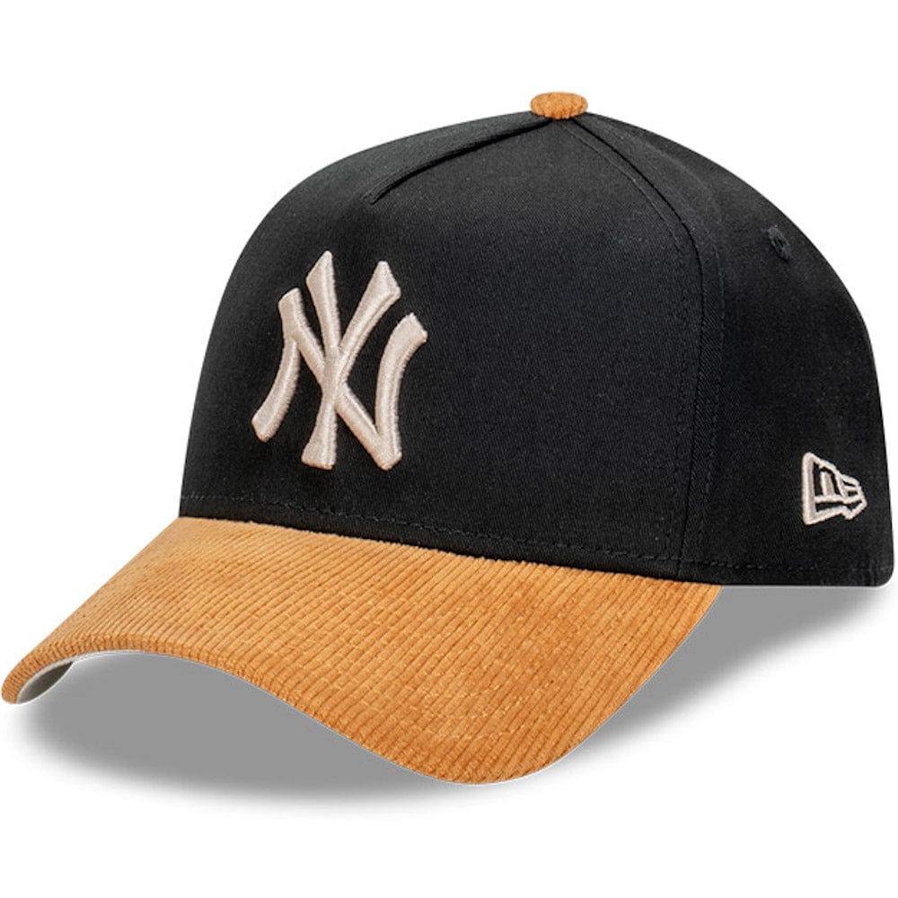 New Era 9FORTY Premium Cord Visor A-Frame Snapback New York Yankees - Black / Wheat