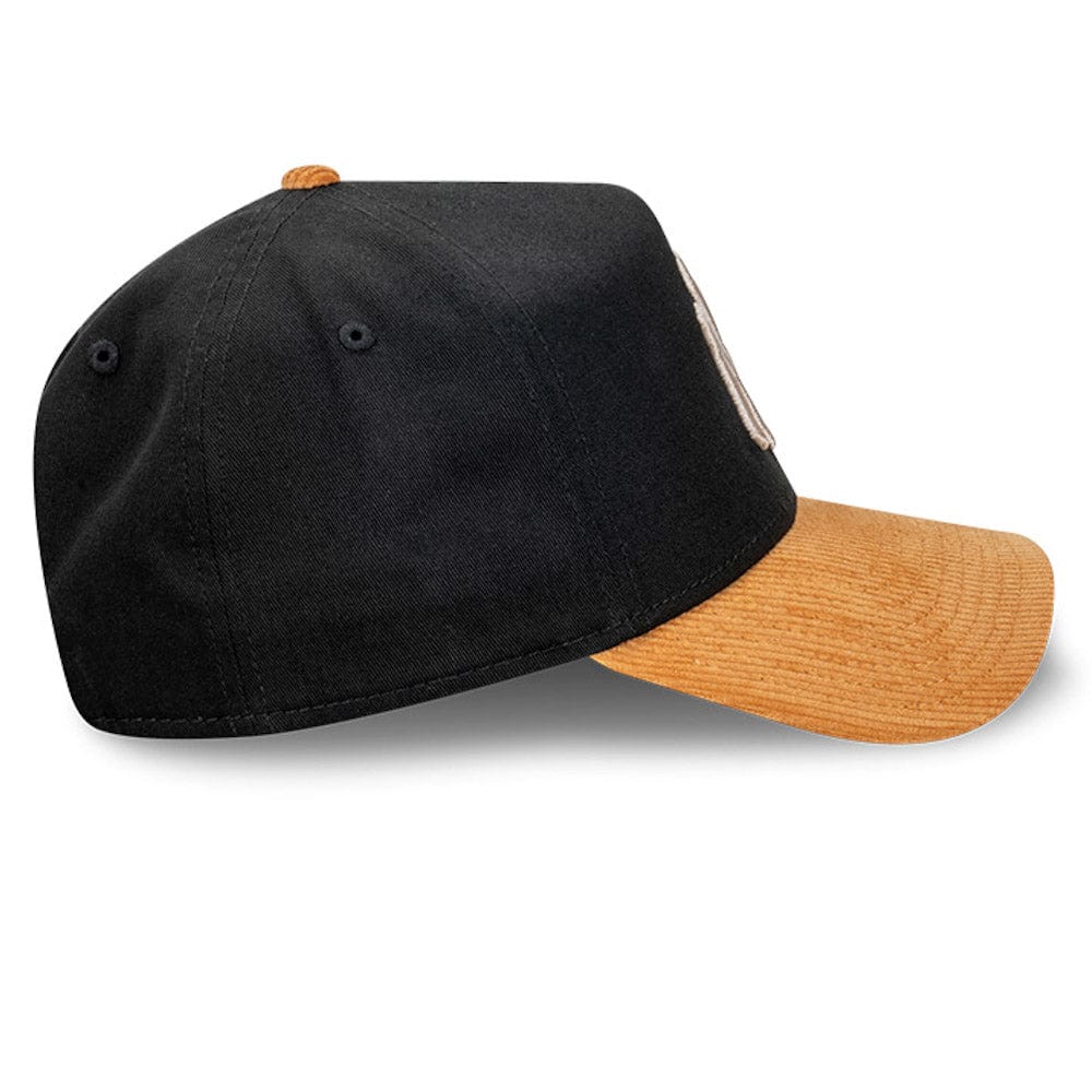 New Era 9FORTY Premium Cord Visor A-Frame Snapback New York Yankees - Black / Wheat