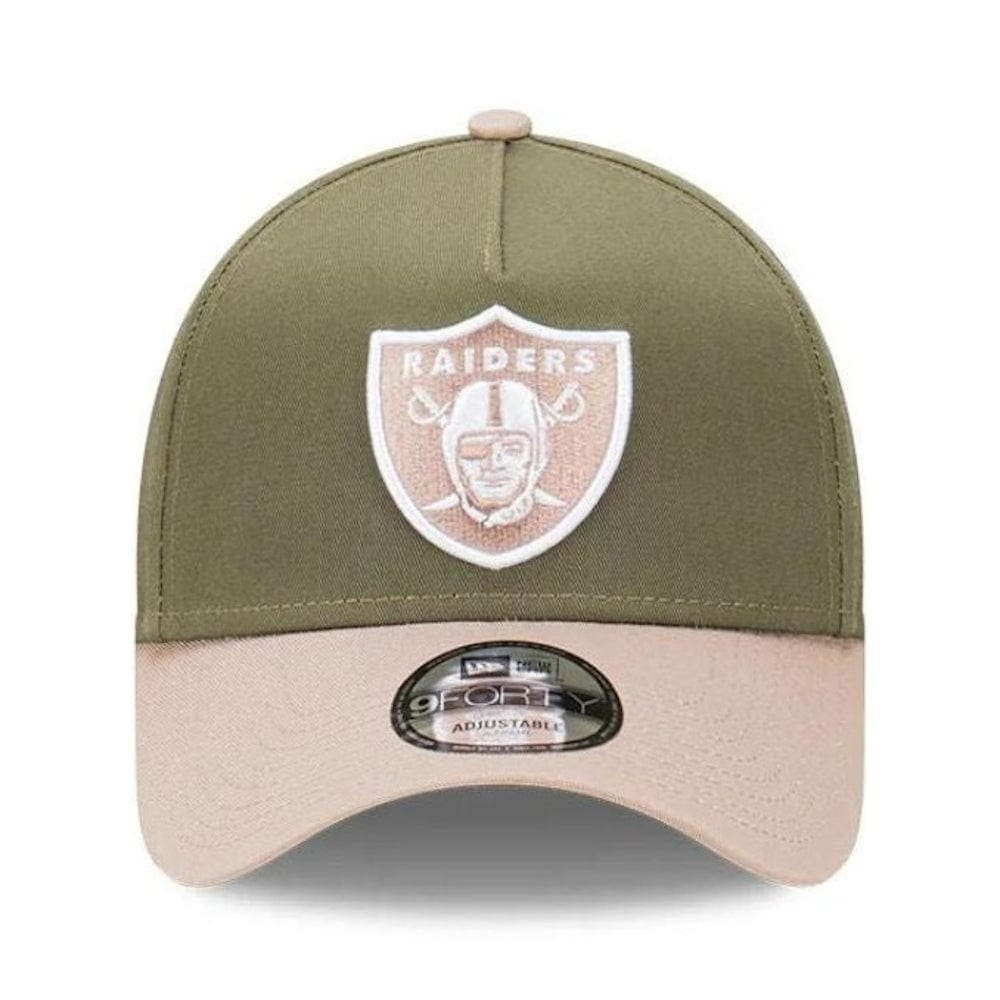 New Era 9FORTY Vintage Olive A-Frame Snapback Las Vegas Raiders - New Olive / Ash Brown