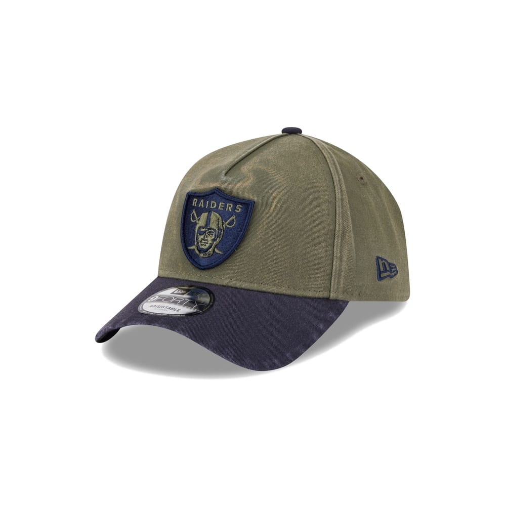 New Era 9FORTY Winecork A-Frame Snapback Las Vegas Raiders - Chrome White / Olive