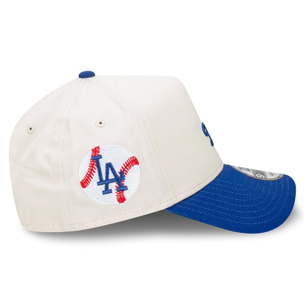 New Era 9FORTY Wordmark A-Frame Snapback Los Angeles Dodgers - Chrome White / Royal