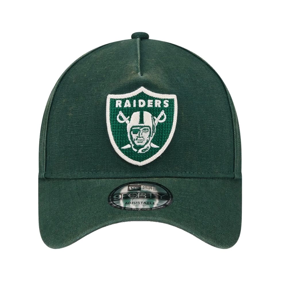 New Era 9FORTY Washed Canvas A-Frame Las Vegas Raiders - Dark Green
