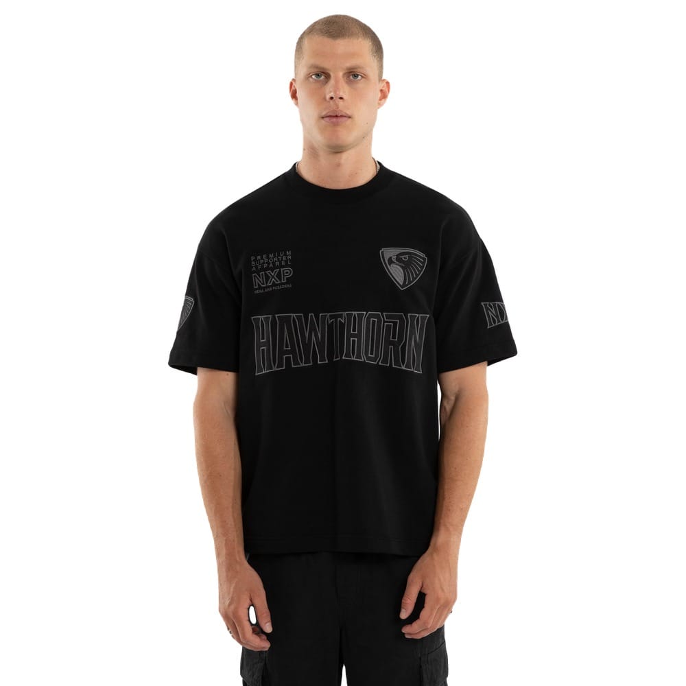 NXP X AFL Hawthorn Perform Loopback Tee - Jet Black