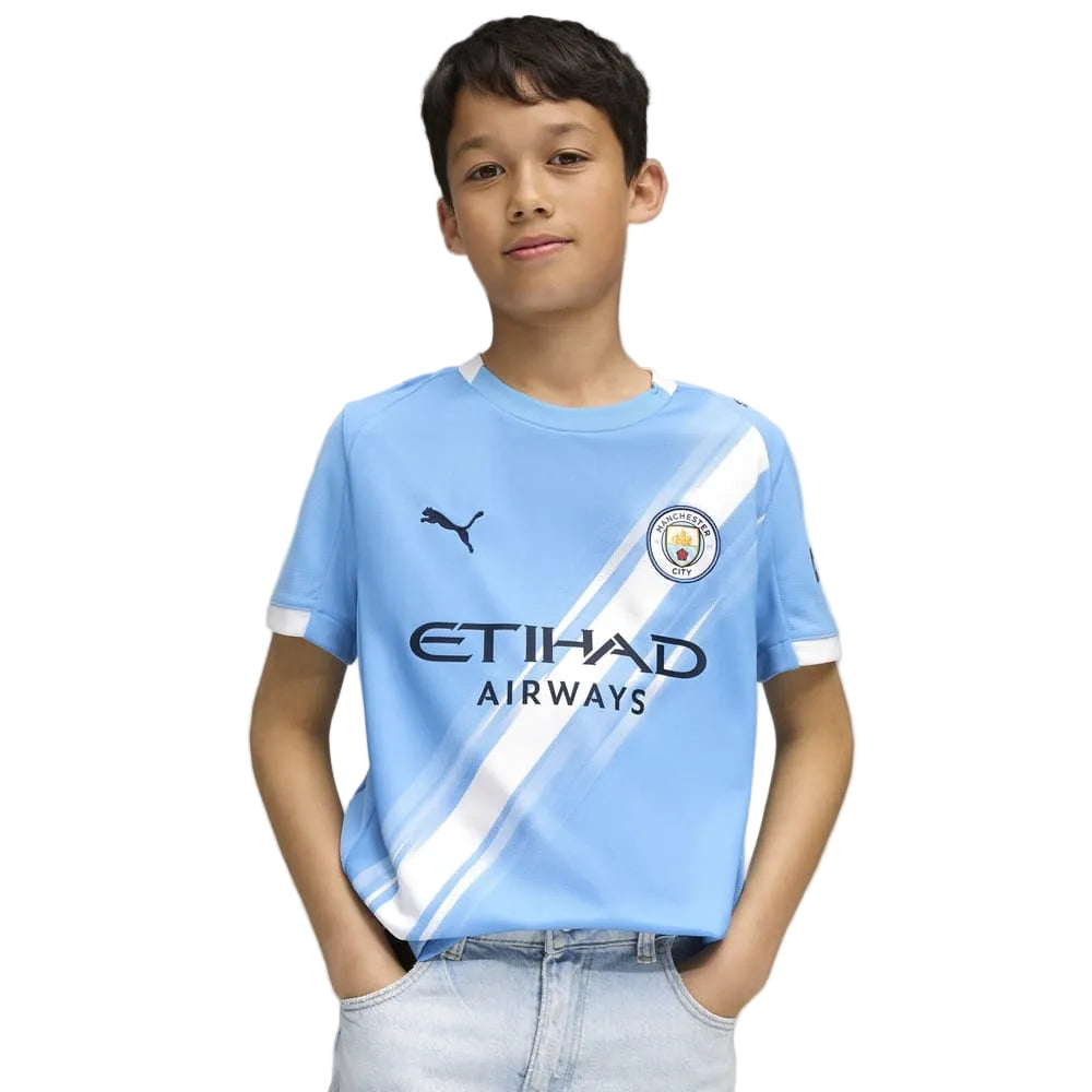 PUMA Childrens Manchester 2026 Home Jersey - Light Blue / White