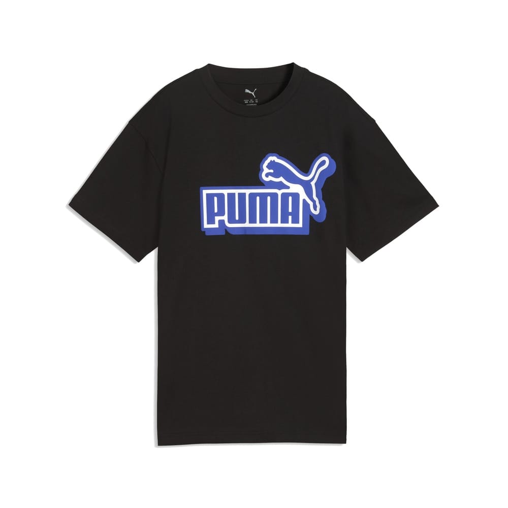 PUMA Youth Essential Logo Relaxed Front Graphic Tee - Black
