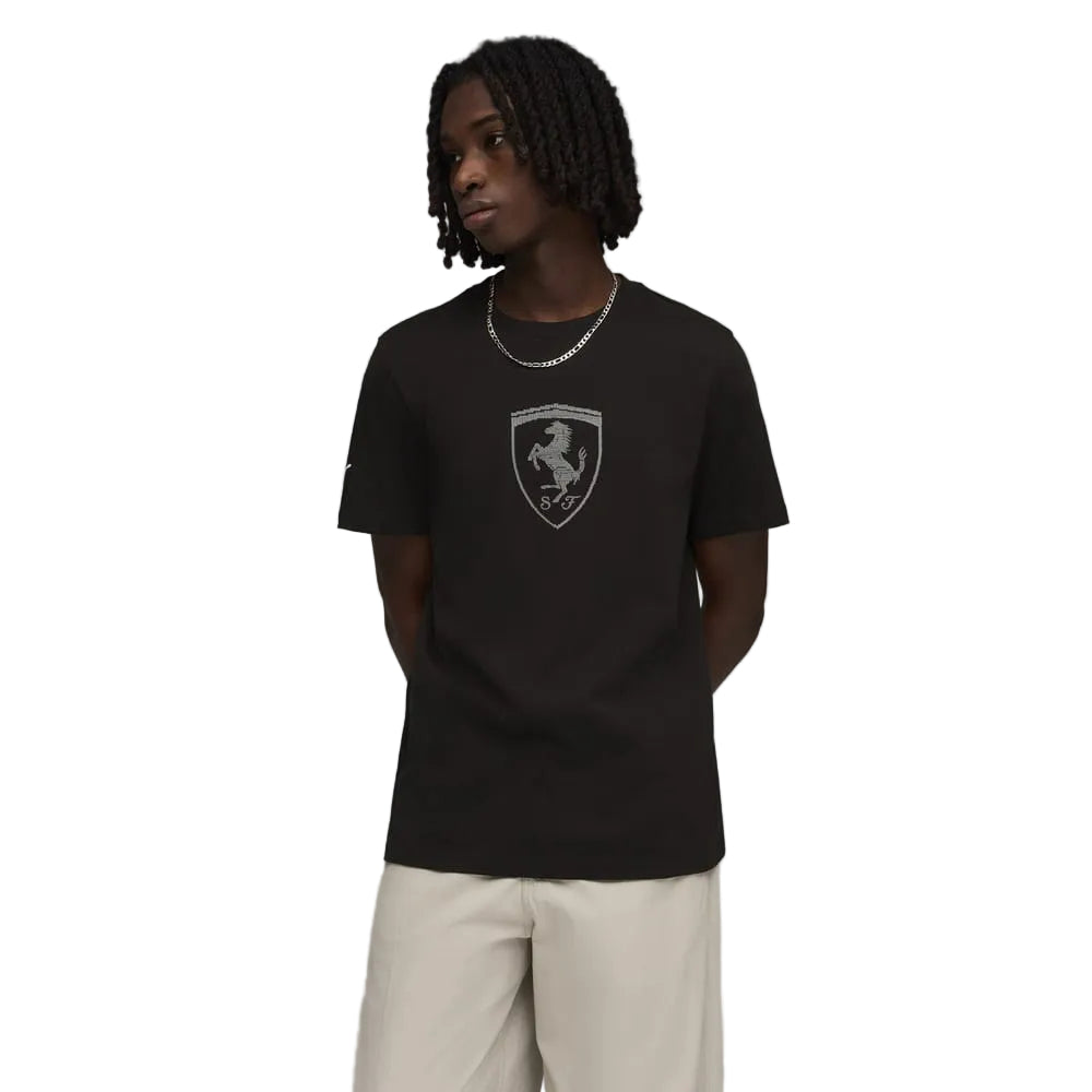 PUMA Ferrari Tonal Sheild Tee - Black