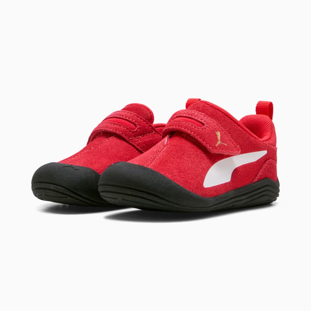 PUMA Infants Kitten Premium V Slip On - All Time Red / White / Gold