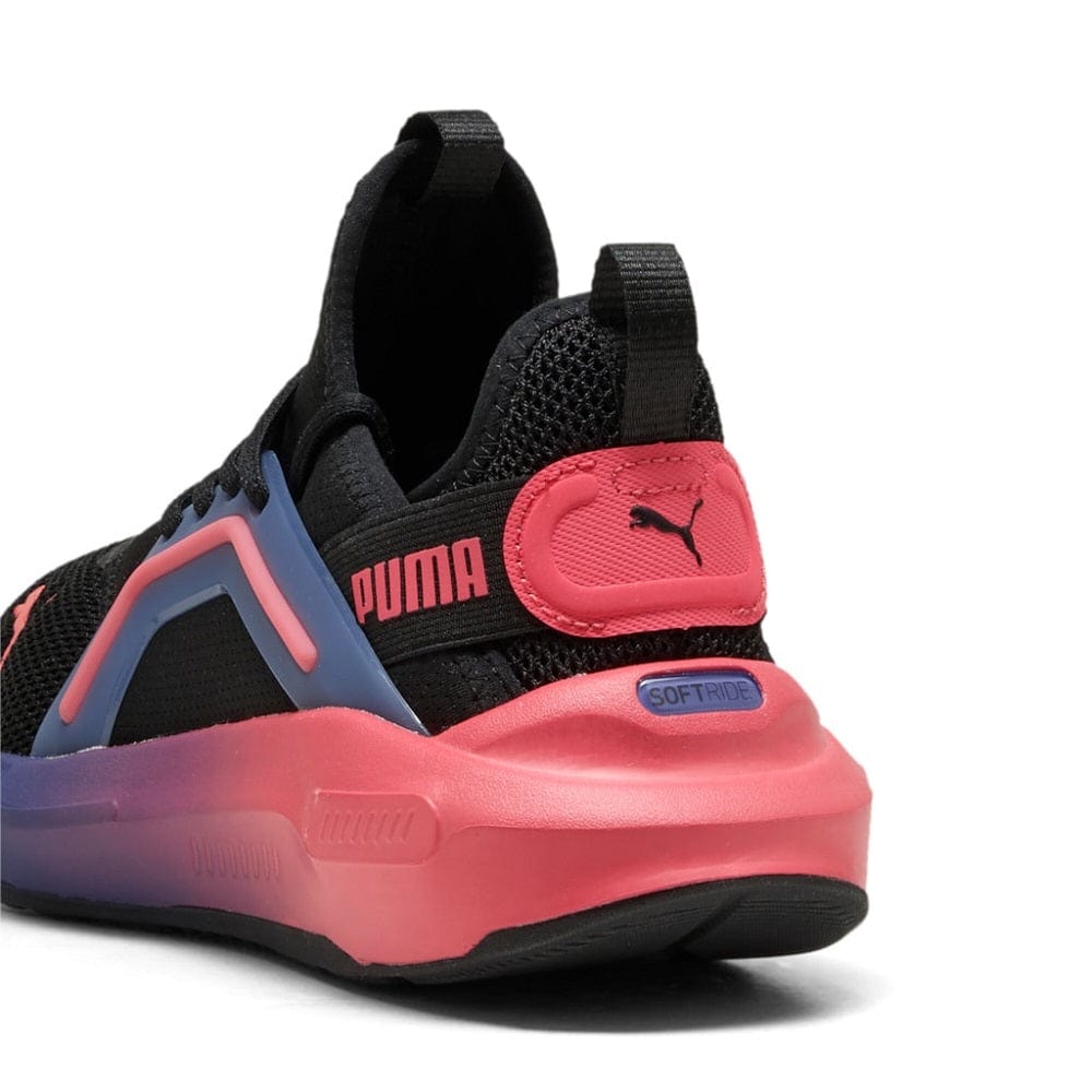 PUMA Kids Softride Enzo 5 - Black / Blue Crystal / Peach