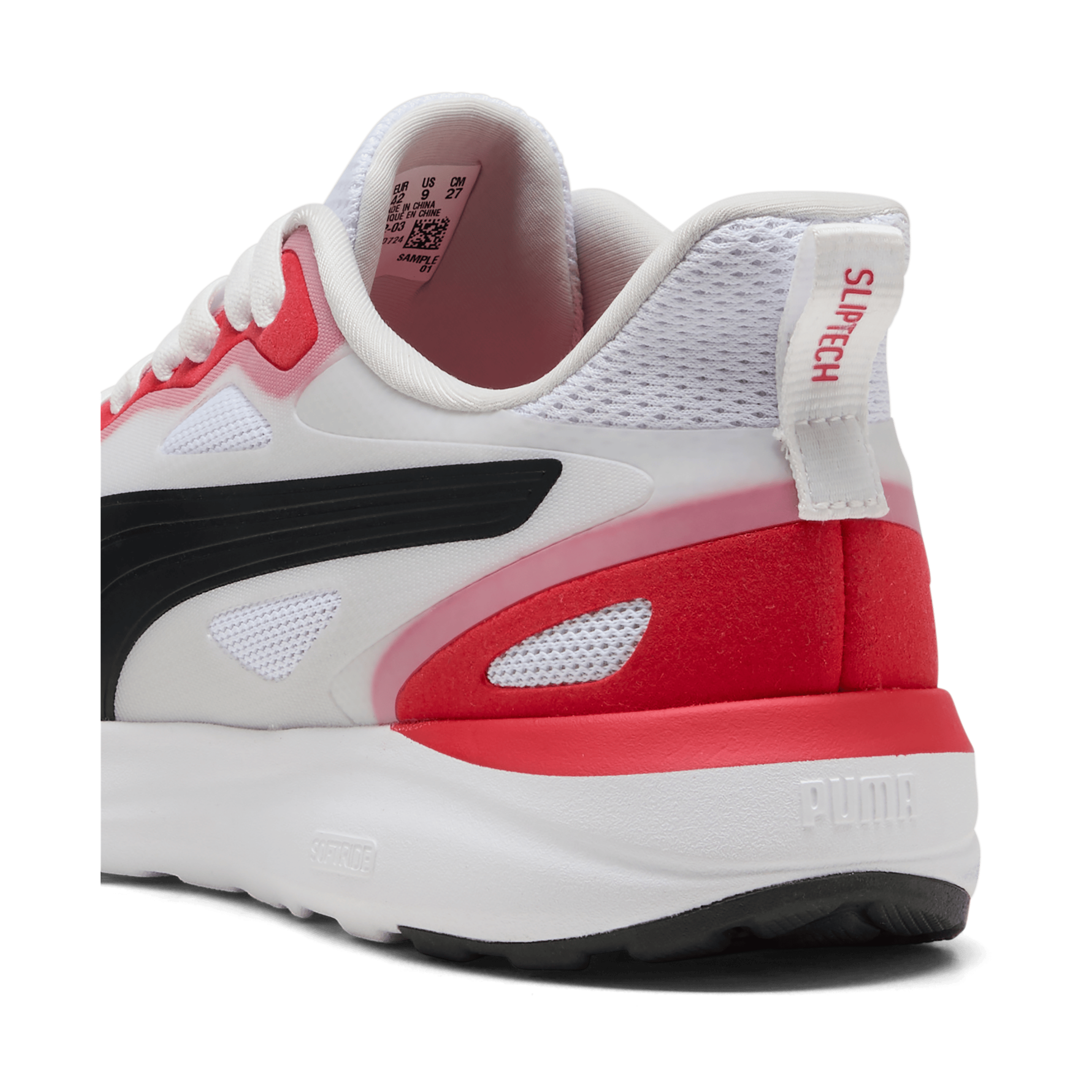 PUMA Softride Cosmic Street Sliptech - White / Black / All Time Red