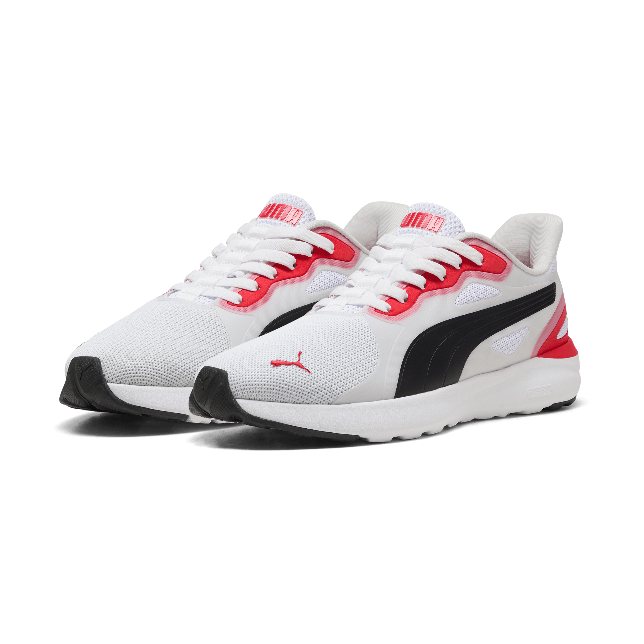 PUMA Softride Cosmic Street Sliptech - White / Black / All Time Red