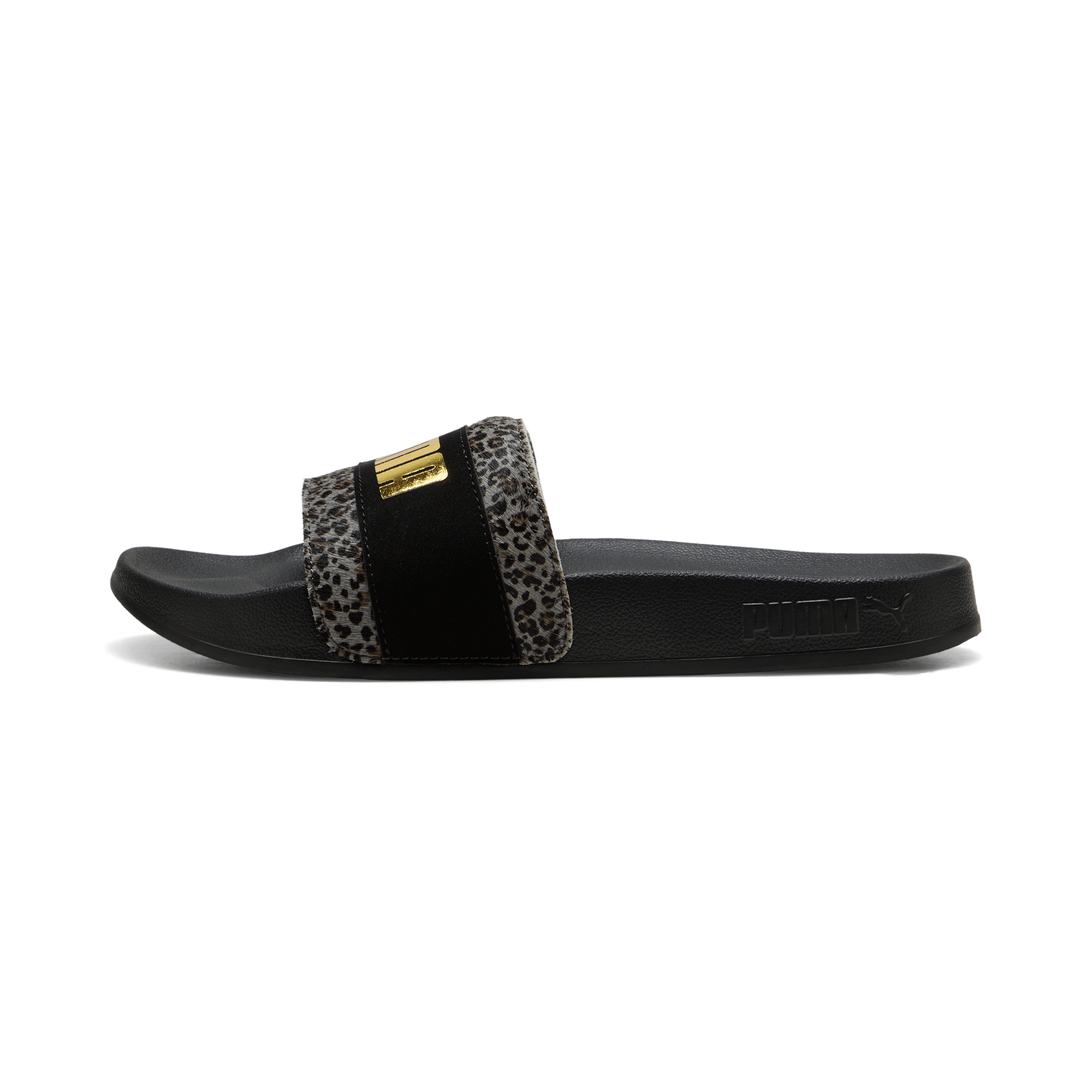 PUMA Womens Leadcat 2.0 Animal Flair Slide - Black