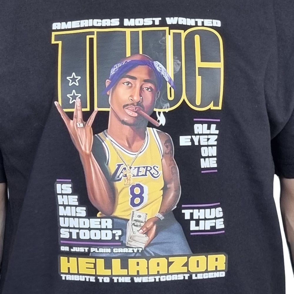 Retro Kings Tupac Toon Tee - Black