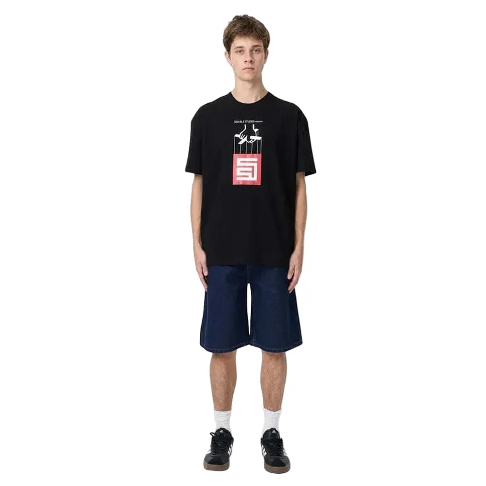 S / DOUBLE Godfather SS Tee - Black