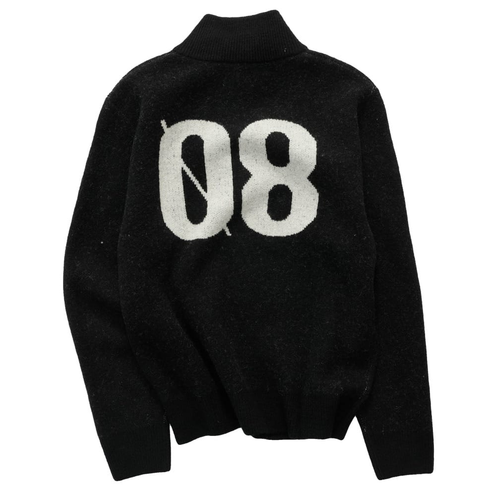 S / DOUBLE Marker Terry Quarter Zip - Black