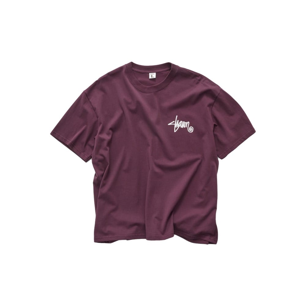 S / DOUBLE Shawn Script SS Tee - Bordeaux