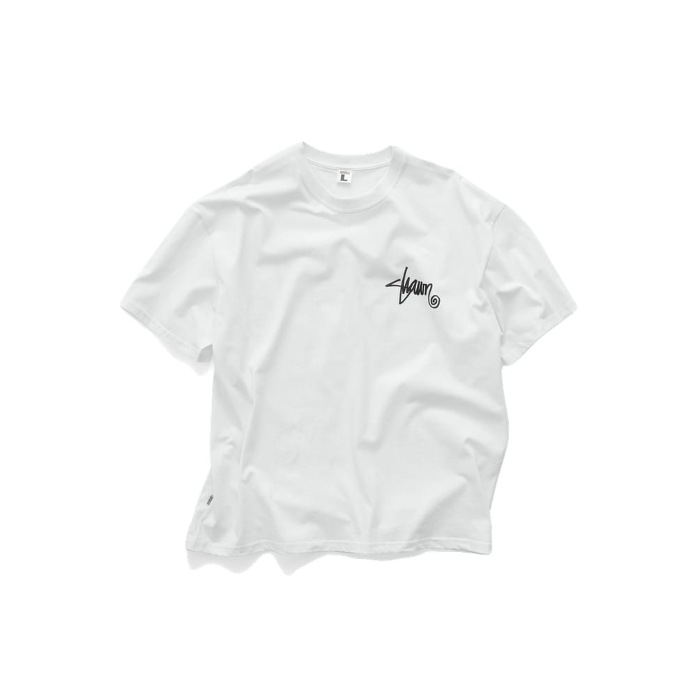 S / DOUBLE Shawn Script SS Tee - White