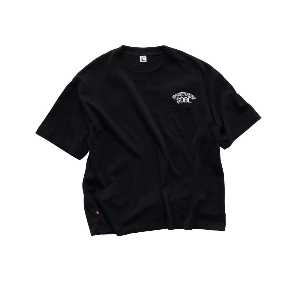 S / DOUBLE Team Heavyweight Pocket Tee - Black