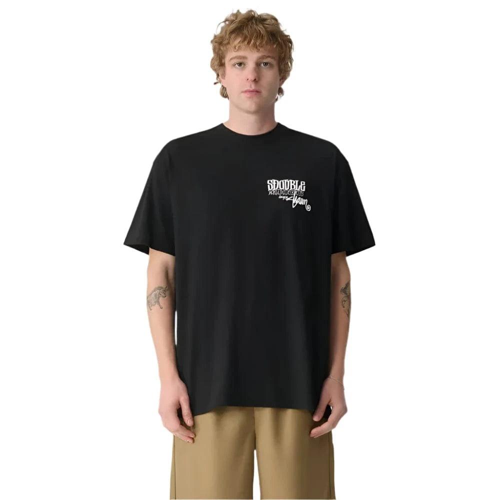 S / DOUBLE World Wide Roots Tee - Black