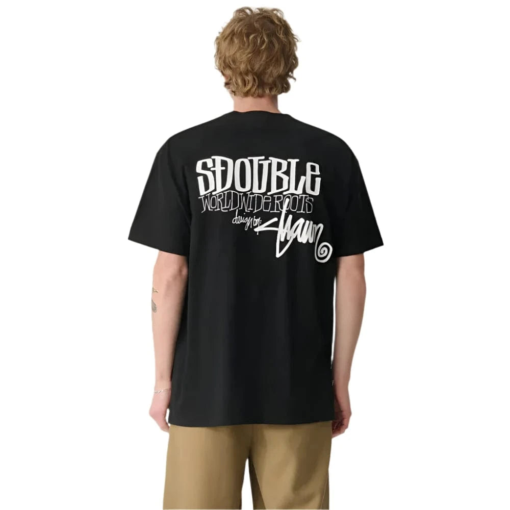 S / DOUBLE World Wide Roots Tee - Black