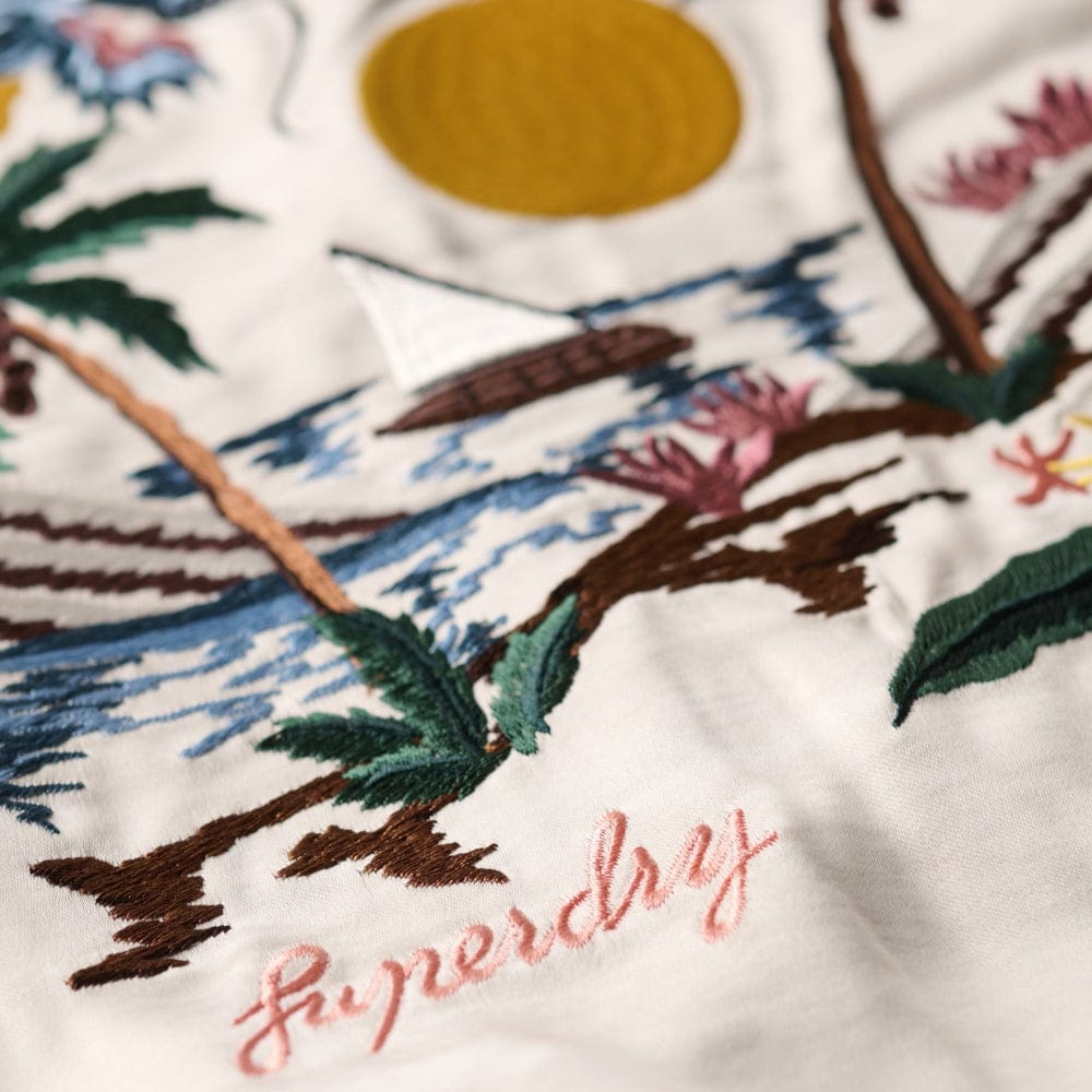 Superdry  Womens Suikajan Embroidered Bomber - Rice White