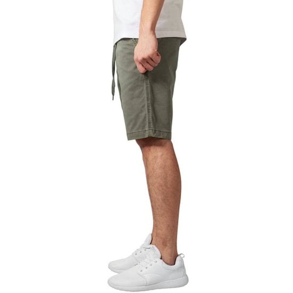 Urban Classics Stretch Twill Jog Shorts - Olive